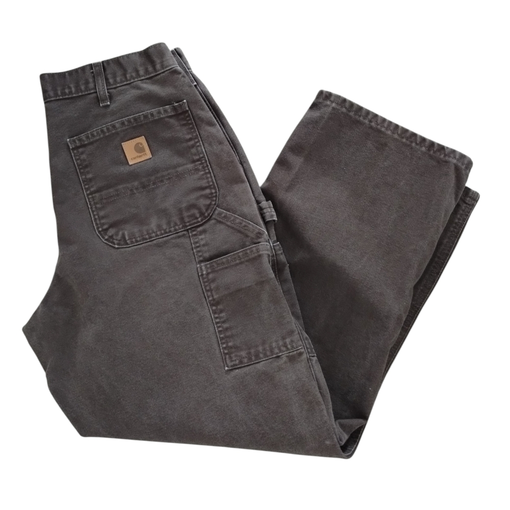 Vintage Carhartt B11 Dark Brown Duck Work Pants 33x30 Dungaree Fit - Picture 8 of 12